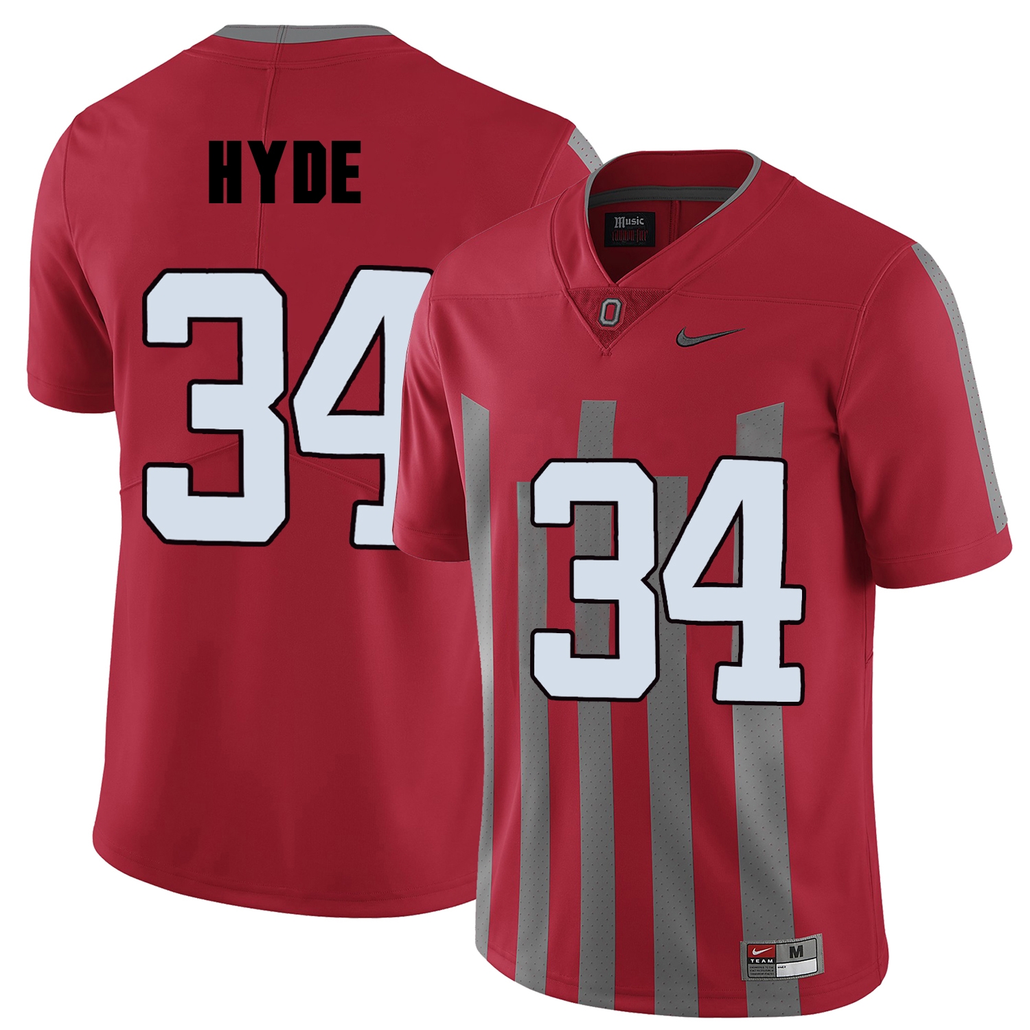 Ohio State Buckeyes Men's NCAA CameCarlos Hyde #34 Red Elite College Football Jersey VKN1249PU